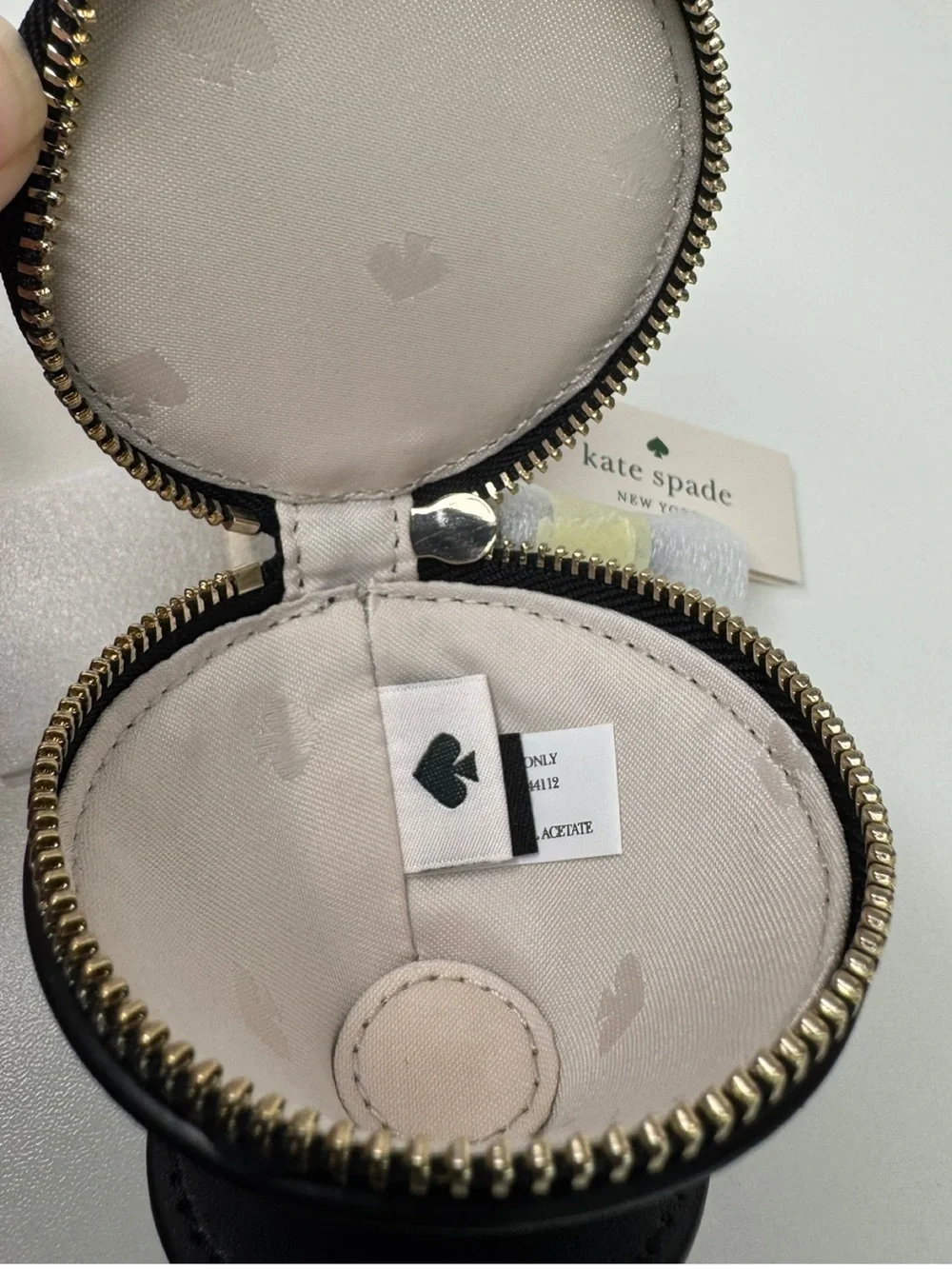 Kate Spade Tea Party Polka Dot Cup Coin Bag Keychain